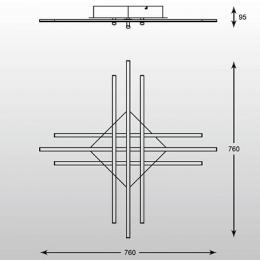 Потолочный светодиодный светильник Zumaline Cross  - 2