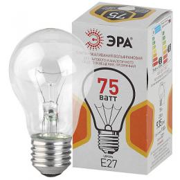 Лампа накаливания ЭРА E27 75W 2700K прозрачная  Б0039123  - 2