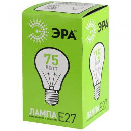 Лампа накаливания ЭРА E27 75W 2700K прозрачная  C0039809  - 2
