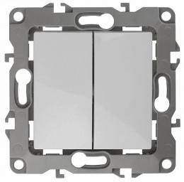 Изображение продукта Переключатель двухклавишный ЭРА 12 10AX 250V  Б0014663 