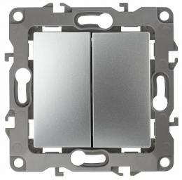 Изображение продукта Переключатель двухклавишный ЭРА 12 10AX 250V  Б0014665 
