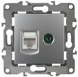 Изображение продукта Розетка комбинированная RJ45+TV ЭРА 12  Б0027443 