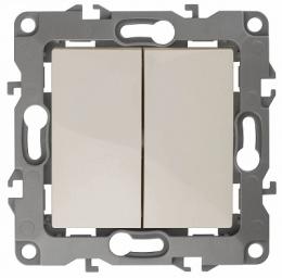 Изображение продукта Выключатель двухклавишный ЭРА 12 10AX 250V  Б0014652 