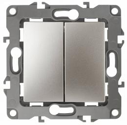 Изображение продукта Выключатель двухклавишный ЭРА 12 10AX 250V  Б0014654 