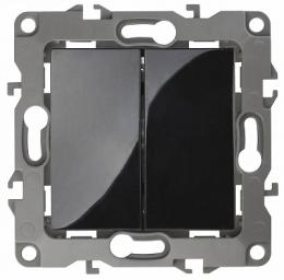 Изображение продукта Выключатель двухклавишный ЭРА 12 10AX 250V  Б0014656 