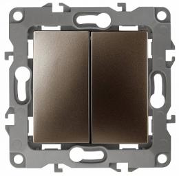 Изображение продукта Выключатель двухклавишный ЭРА 12 10AX 250V  Б0019312 