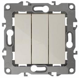 Изображение продукта Выключатель трехклавишный ЭРА 12 10AX 250V  Б0014670 
