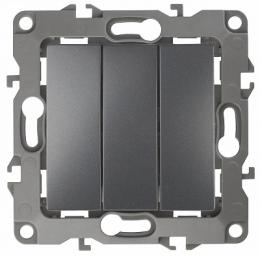 Изображение продукта Выключатель трехклавишный ЭРА 12 10AX 250V  Б0019299 