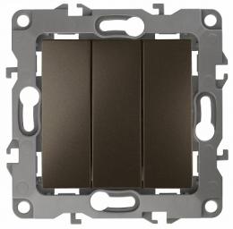 Изображение продукта Выключатель трехклавишный ЭРА 12 10AX 250V  Б0019300 