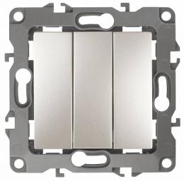 Изображение продукта Выключатель трехклавишный ЭРА 12 10AX 250V  Б0019302 