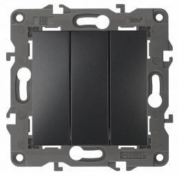 Изображение продукта Выключатель трехклавишный ЭРА Elegance 10AX 250V  Б0034254 